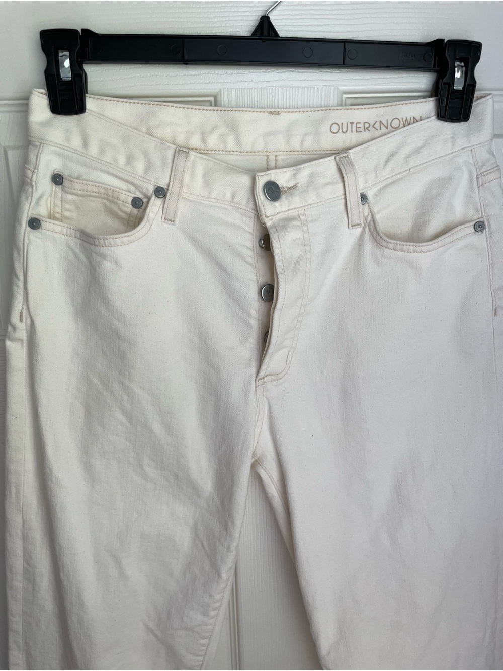 Outerknown Creamy White Button-Fly Jeans size 26